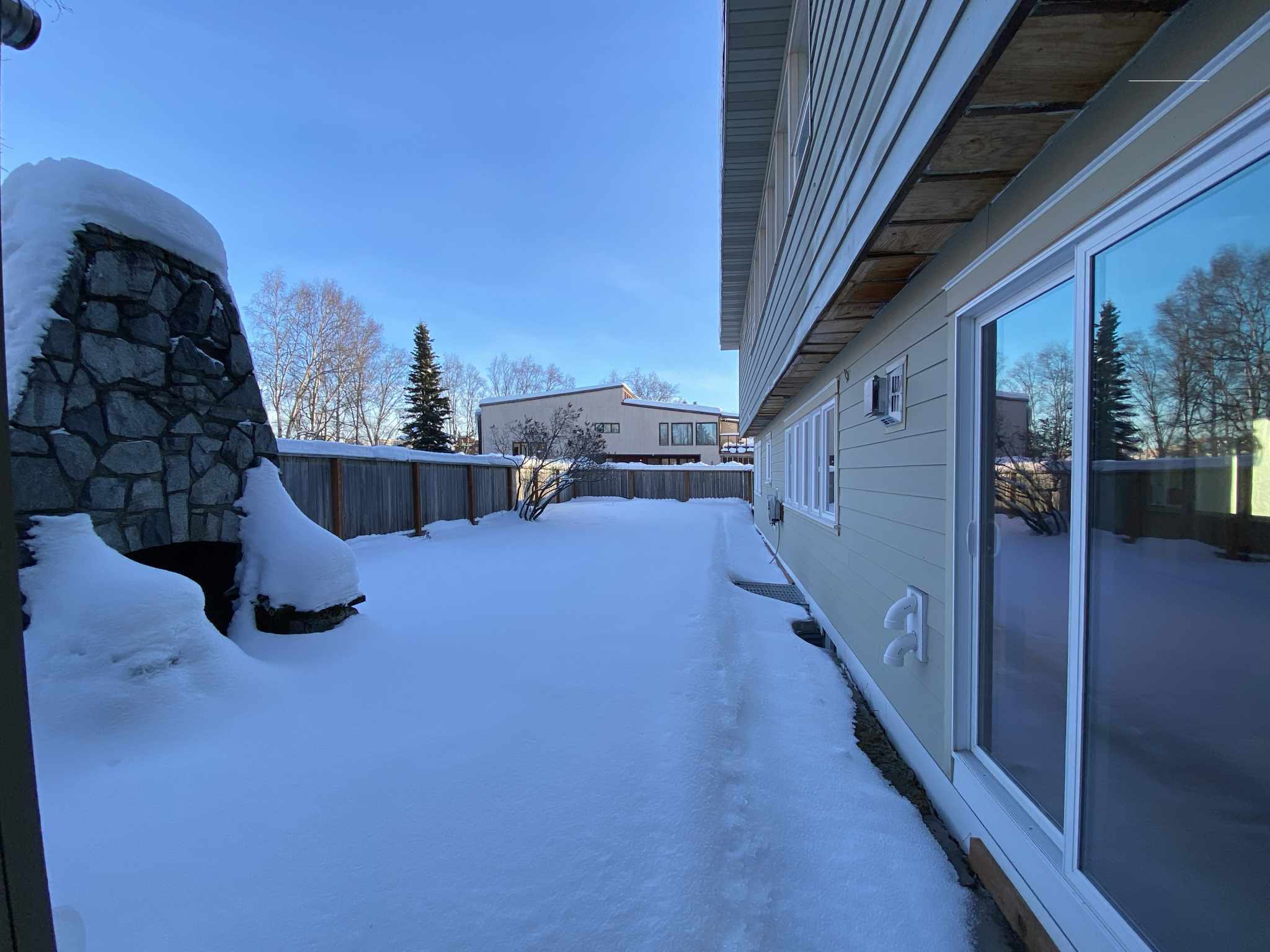 Downstairs Backyard - Stone Firepit